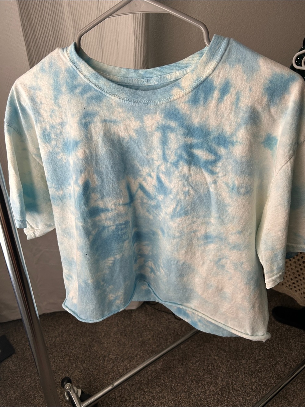 Chemistry Light Blue and White Tie-Dye Short Sleeve Tee